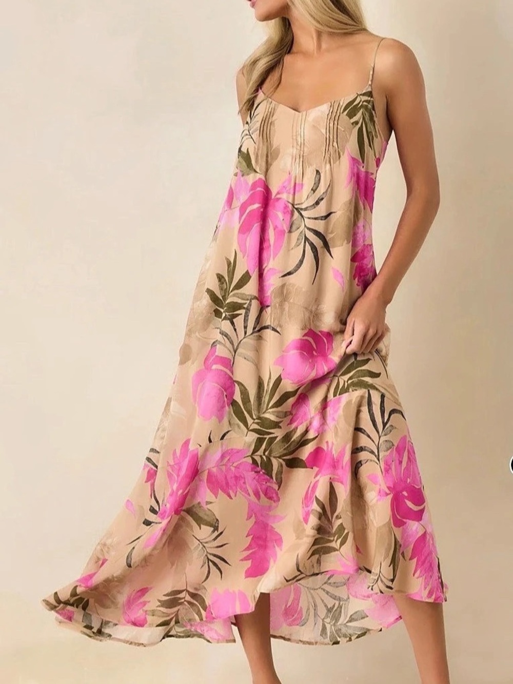 Z Supply Benson Tropical Floral Maxi Dress Size M